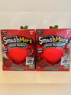 Crazy Fun Scented SmushMart Red Apple Squishy Toy - Red Set of 2